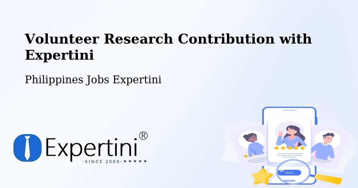 Volunteer Research Contribution Program – Cato - Philippines Jobs Expertini